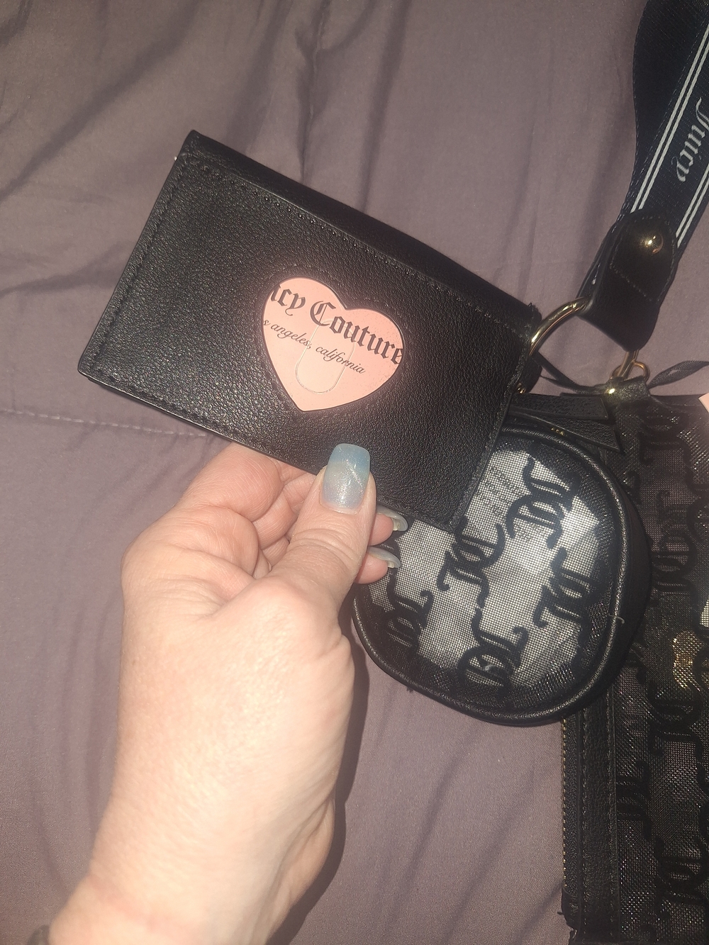 EXCLUSIVE Juicy Couture Black Logo Wristlet Set - Picture 6 of 8